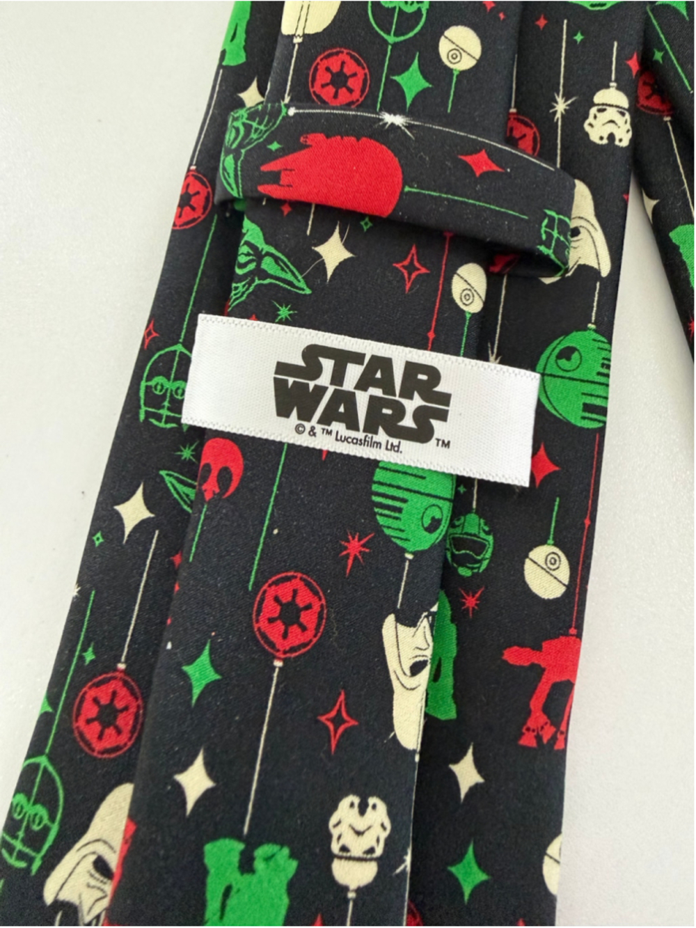 Star Wars Lucasfilm Christmas Holiday Tie Darth Vader Yoda Stormtrooper - Picture 3 of 5